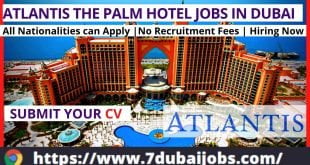 Atlantis Palm Hotel Jobs In Dubai