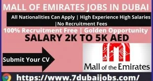 Mall Of Emirates Jobs In Dubai