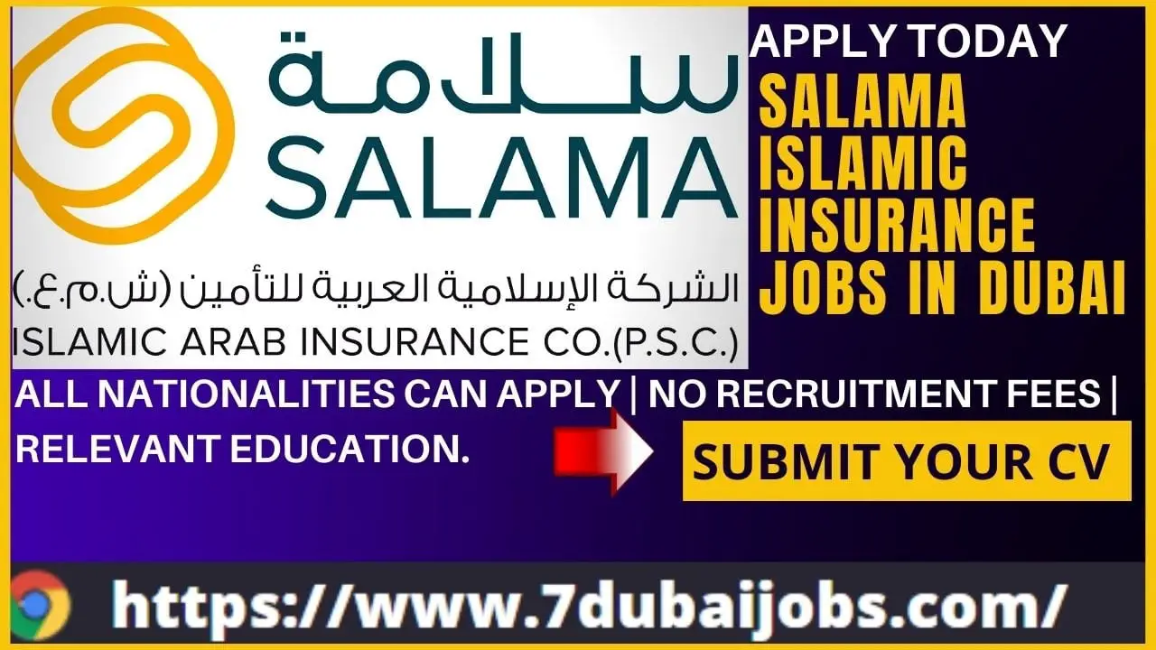 Salama Islamic Insurance Jobs In Dubai