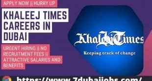 Khaleej Times Jobs In Dubai Across UAE